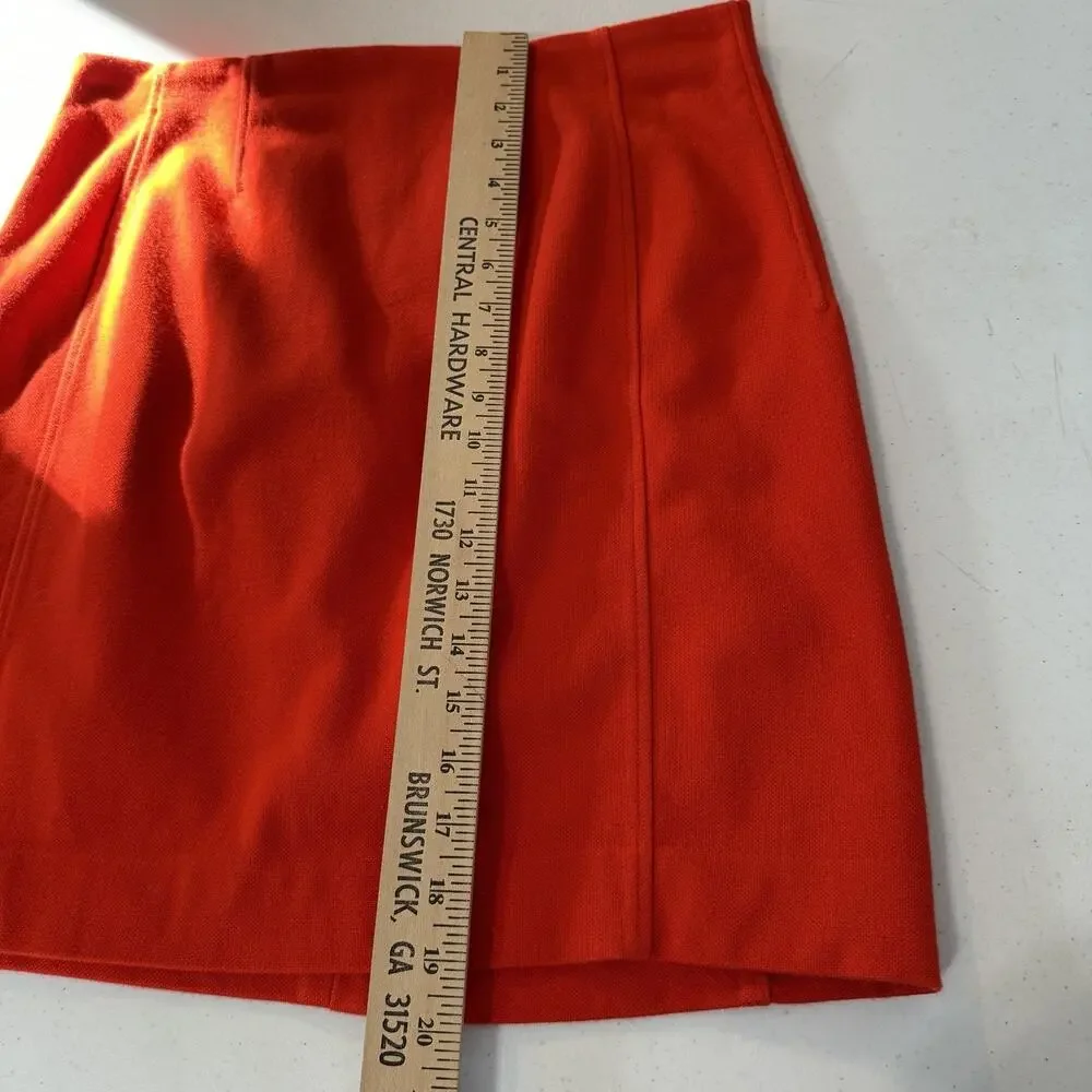 MM. LeFleur Pencil Skirt Size 12 Red Stretch Corporate Office Classic Essential